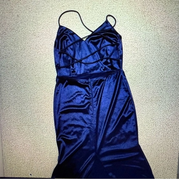 Windsor Elegant Navy Blue Evening Gown homecoming prom formal dance - Picture 3 of 9